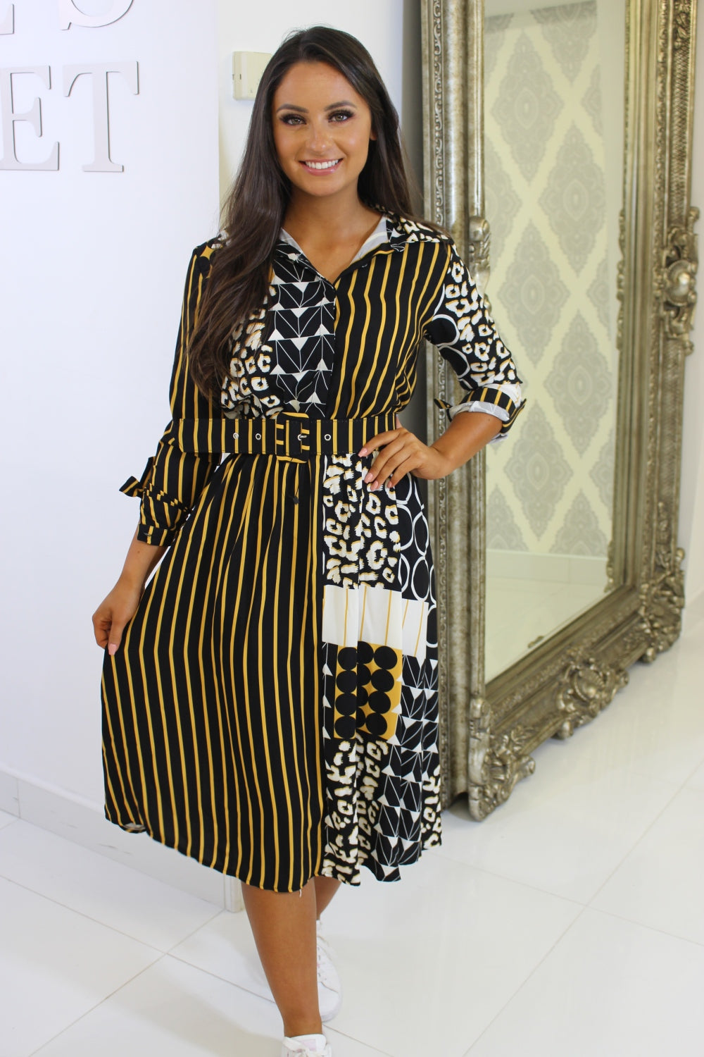 Patterened Shirt Dress Rosies Closet