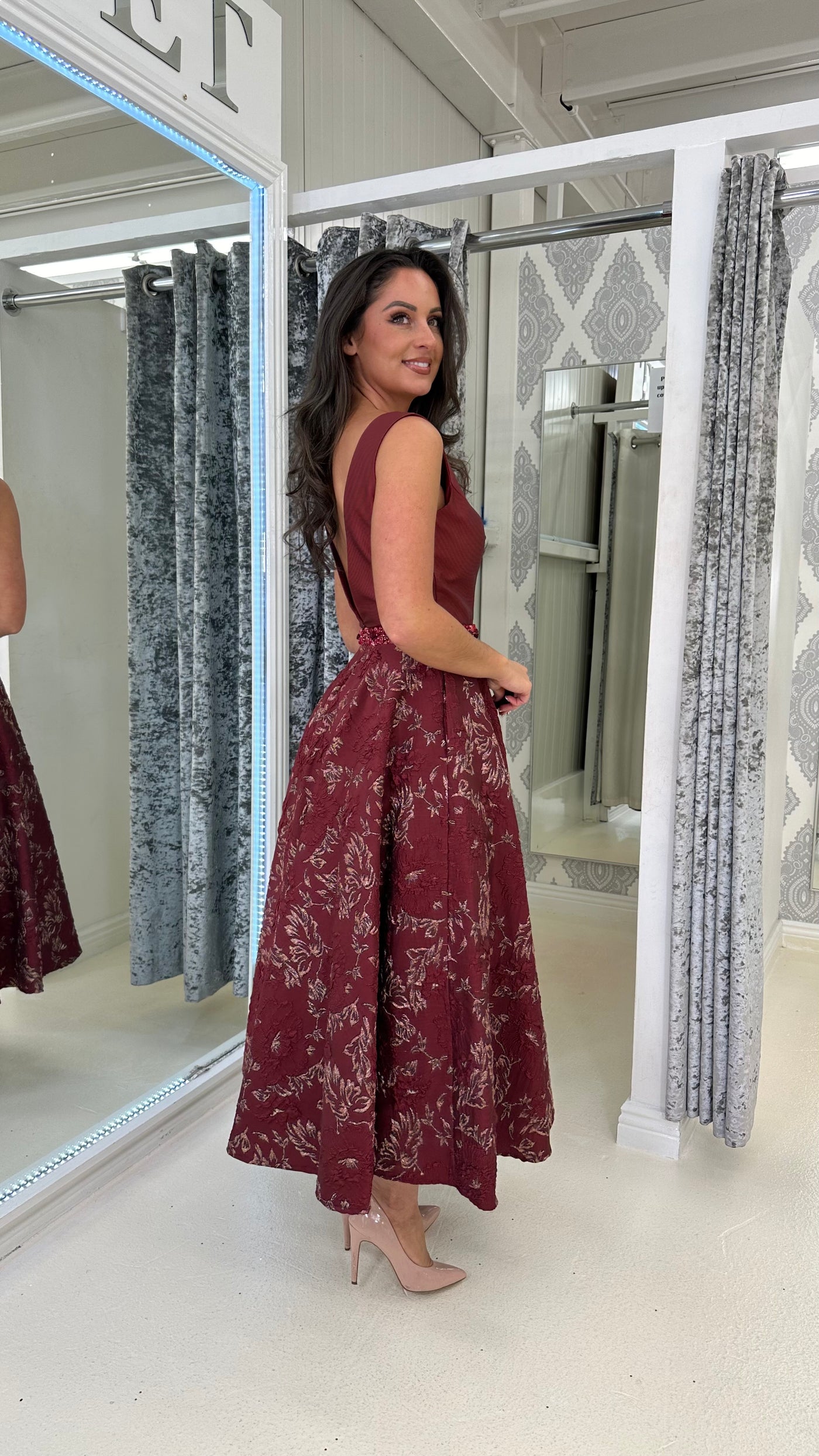 Burgundy Skater Dress – Rosies Closet