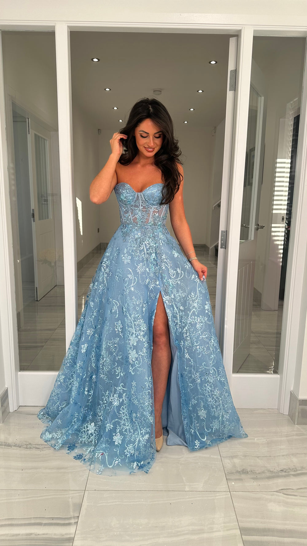 knee length dresses for ladies Royal Blue main image 0