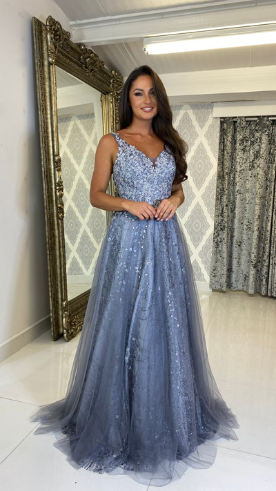 Charcoal Ball Gown Prom Dress