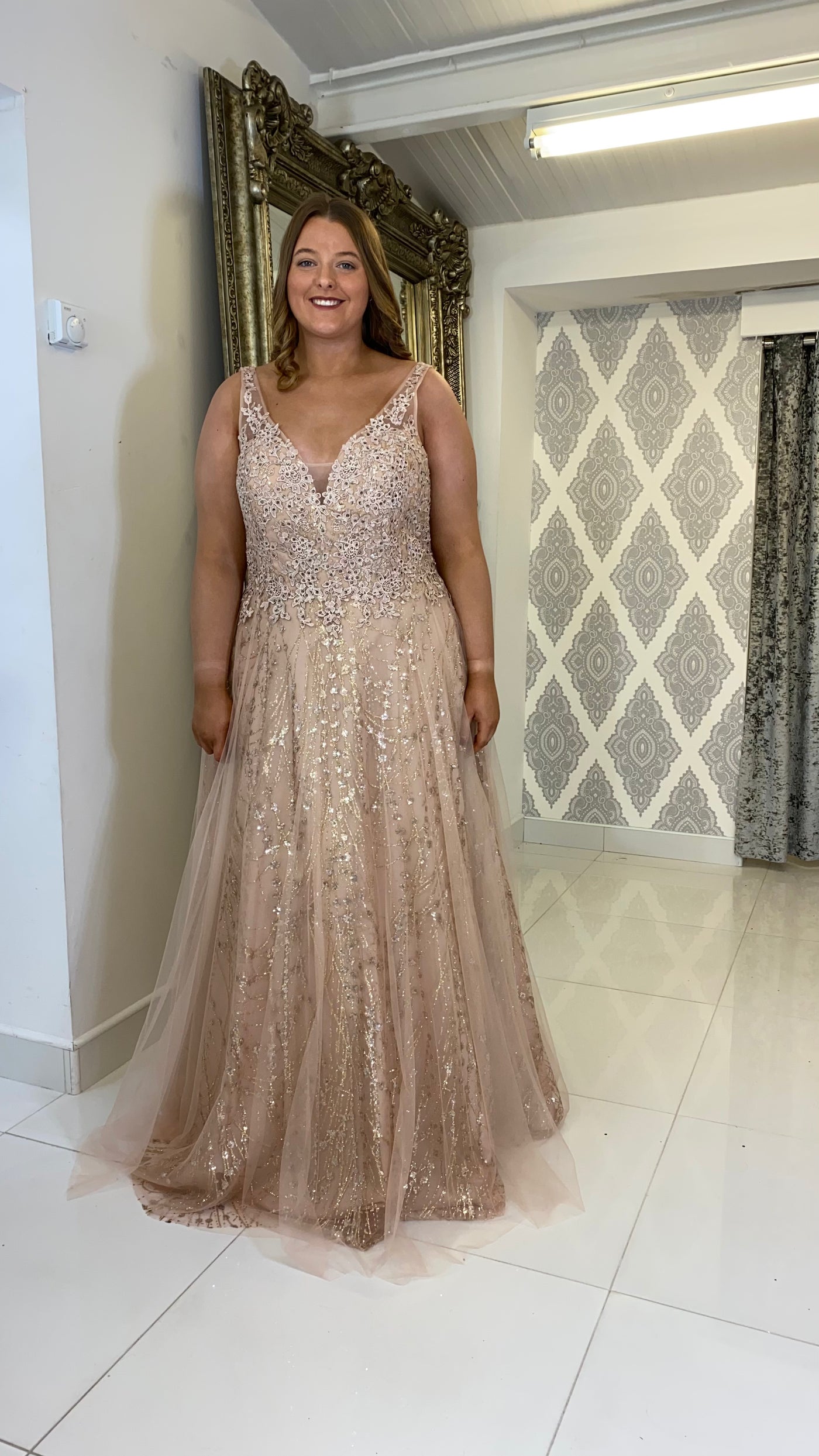 Champagne Ball Gown Prom Dress