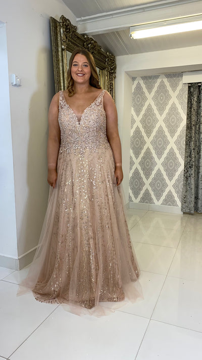 Champagne Ball Gown Prom Dress