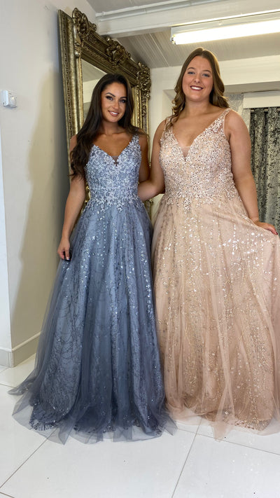 Champagne Ball Gown Prom Dress