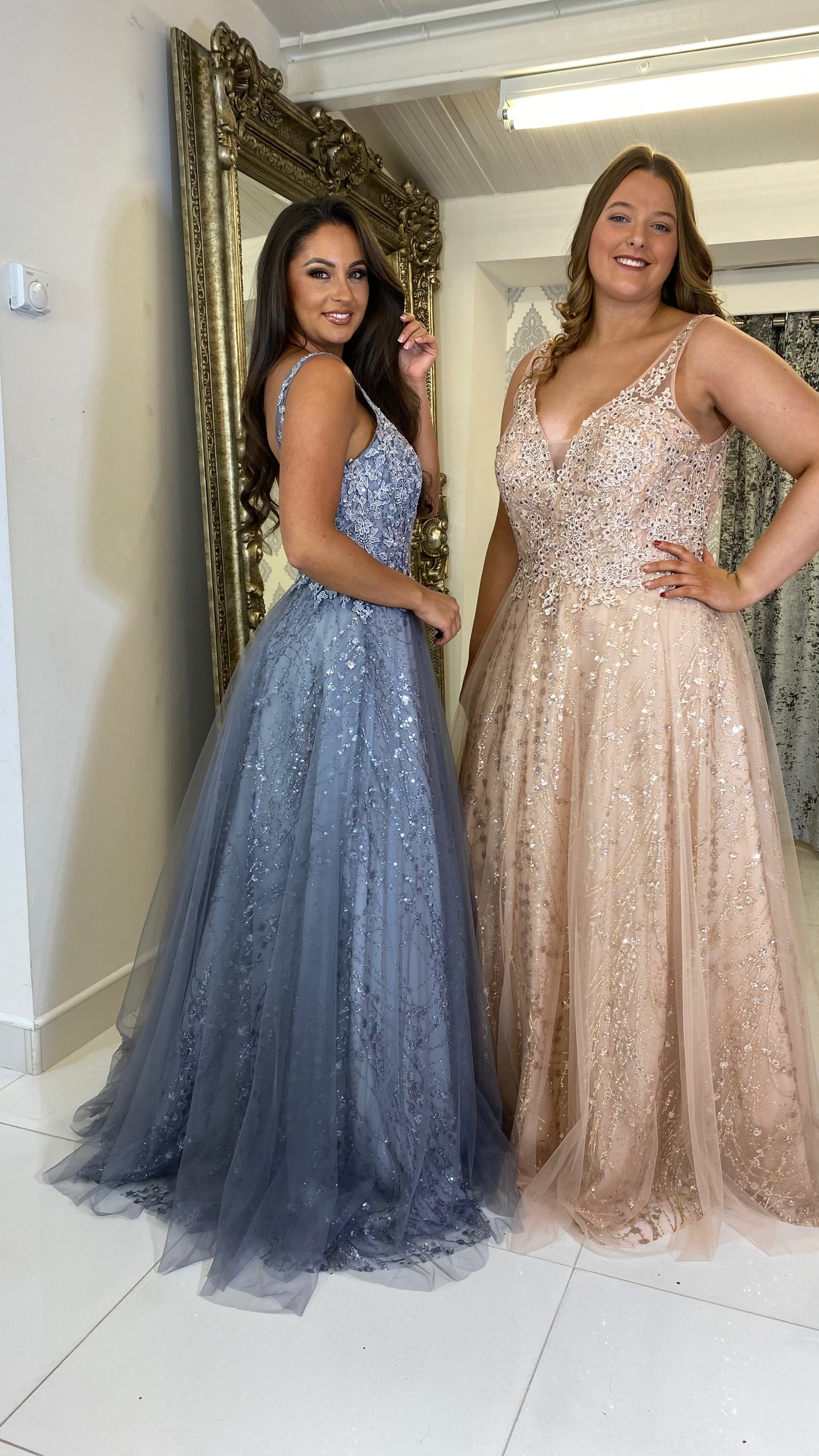 Rose Gold Ball Gown Prom Dress