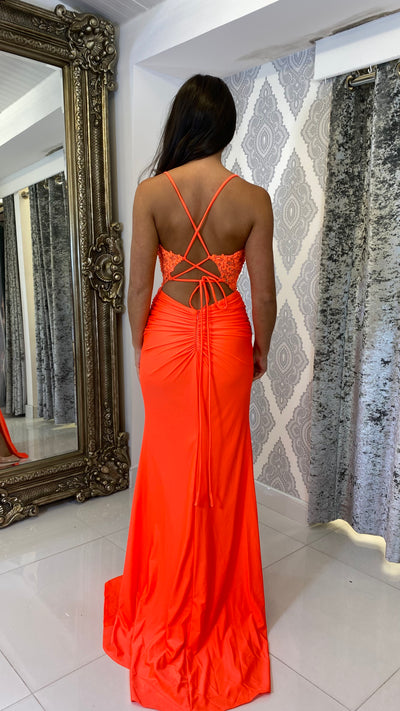 Orange debs dress cheap
