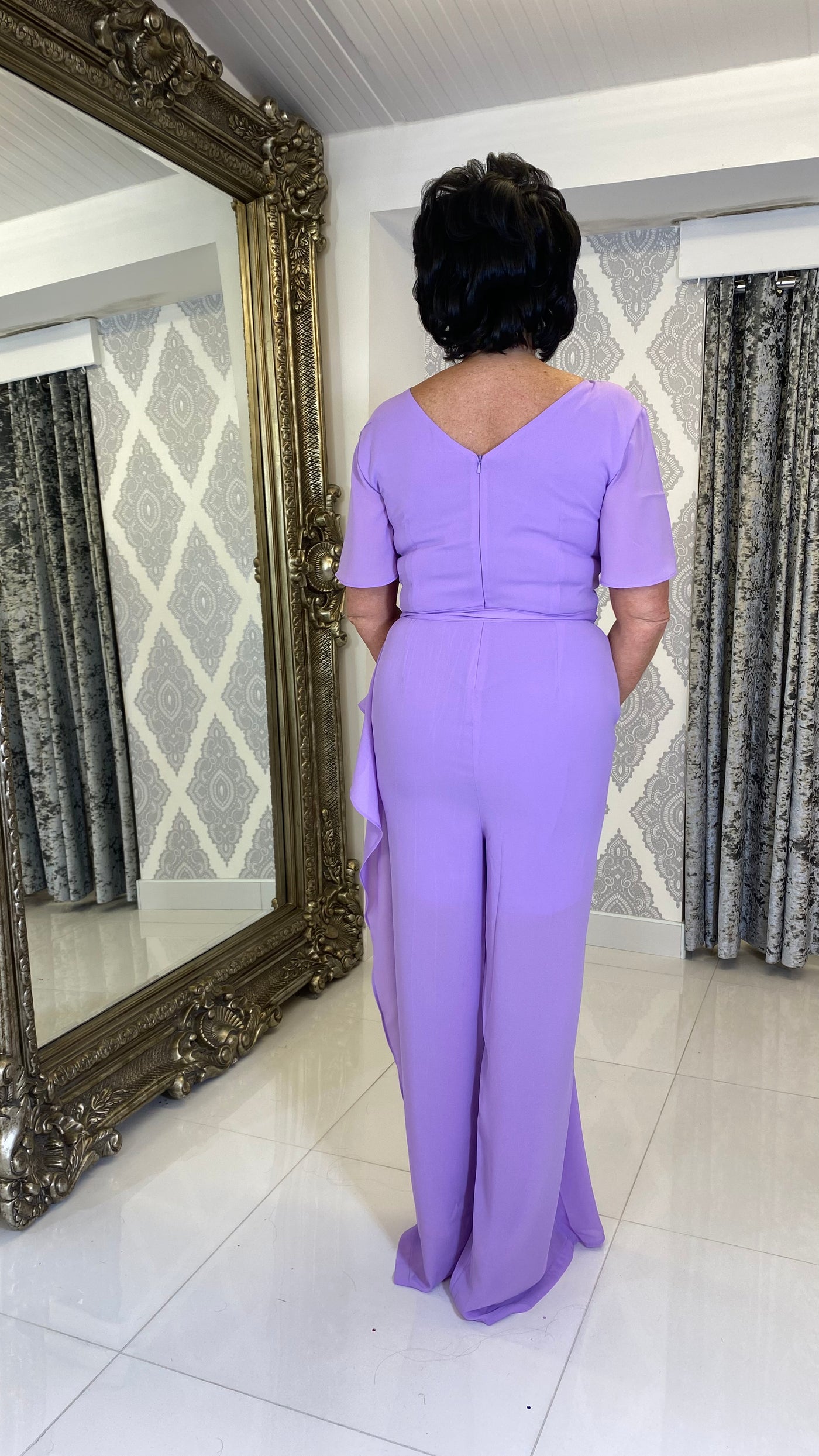 Lilac Waterfall Jumpsuit in Lilac