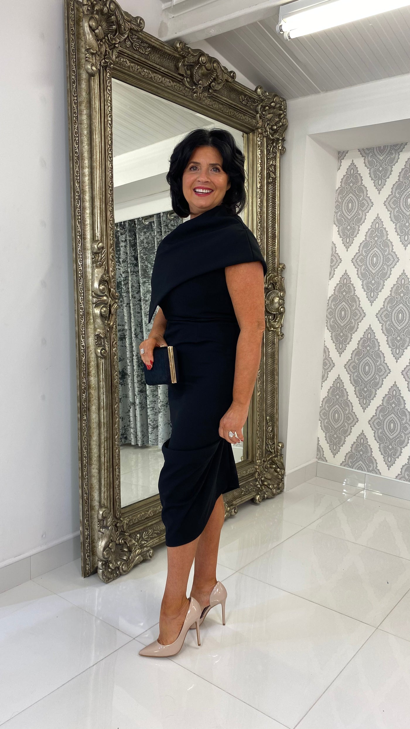 Miley Bodycon Midi Dress Black