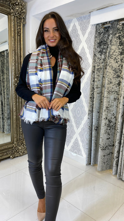 Purple/White Picnic Scarf