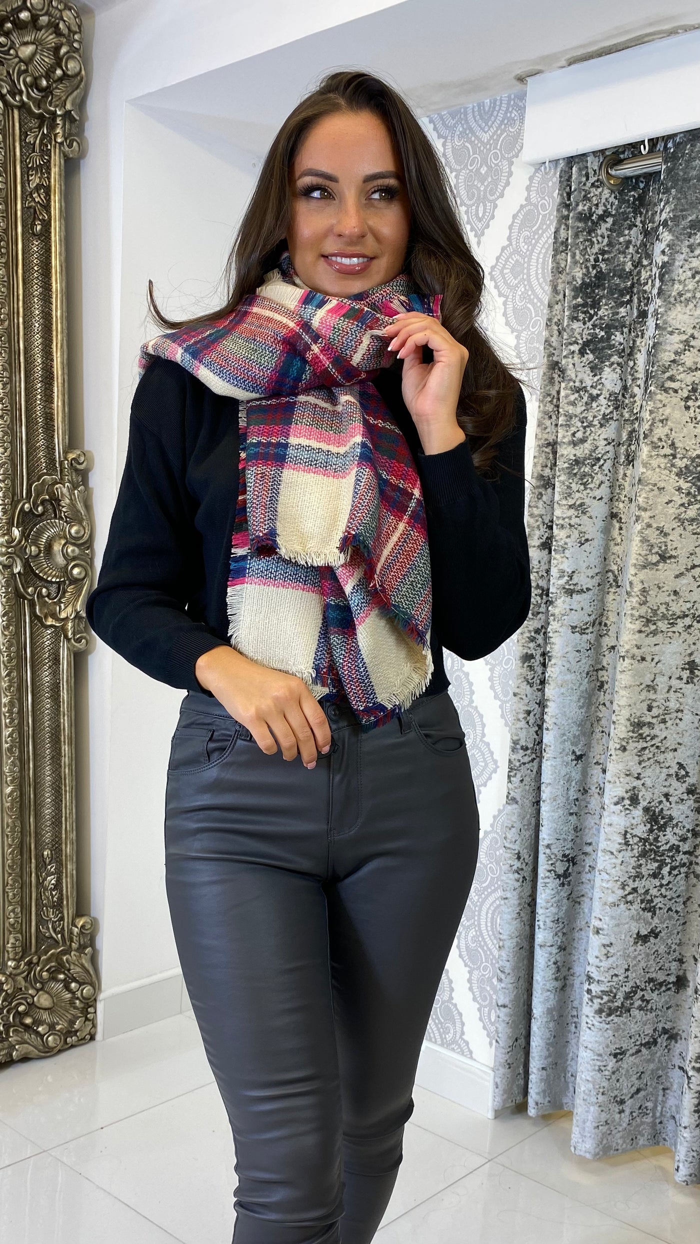 Pink/Beige Picnic Scarf