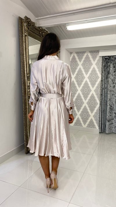 Ivory Silk Shirt Dress