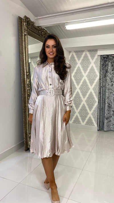 Ivory Silk Shirt Dress