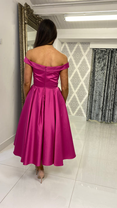 Pink Floral Skater Dress